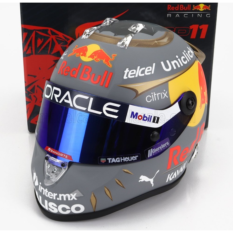 SCHUBERTH HELMET | F1  CASCO HELMET RED BULL RB18 TEAM ORACLE RED BULL RACING N 11 BRAZILIAN GP 2022 SERGIO PEREZ | MATT GREY YELLOW