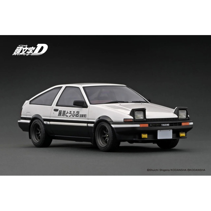 IGNITION MODEL 1/18 IG 2871 INITIAL D Toyota Sprinter Trueno 3Dr GT Apex (AE86) White/Black