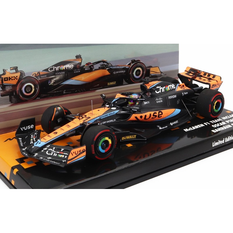 McLAREN – F1  MCL60 TEAM McLAREN N 81 BAHRAIN GP 2023 OSCAR PIASTRI – ORANGE BLUE BLACK