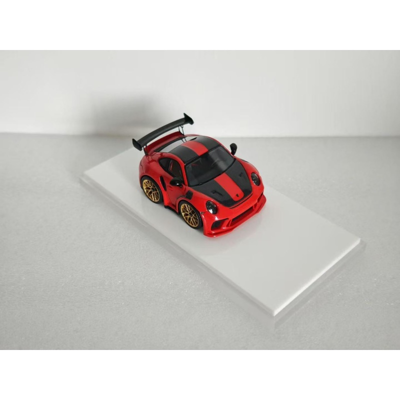 [Premium Resin Model] YM Model X MiniCrafisman 1:64 Porsche 992 GT3 RS Cute Egg Car Red with Black Stripes (Full Interiors Rolling Cage Metal Exhausts Glossy Paint) Limited to 99-199 Pieces