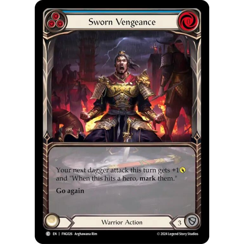 Sworn Vengeance (Blue) (Extended Art) [FNG026] (The Hunted Fang Blitz Deck)