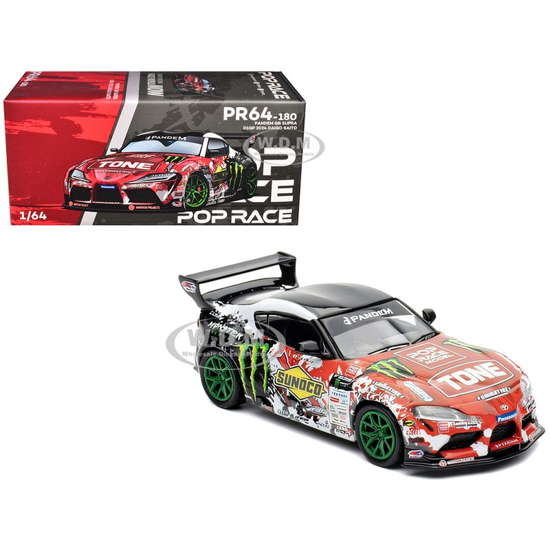 Toyota Pandem GR Supra RHD (Right Hand Drive) Daigo Saito D1 Grand Prix (2024) 1/64 Diecast Model Car by Pop Race
