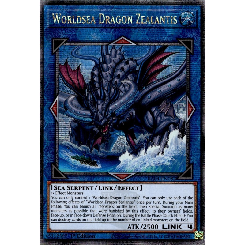 Worldsea Dragon Zealantis [RA04-EN082] Quarter Century Secret Rare