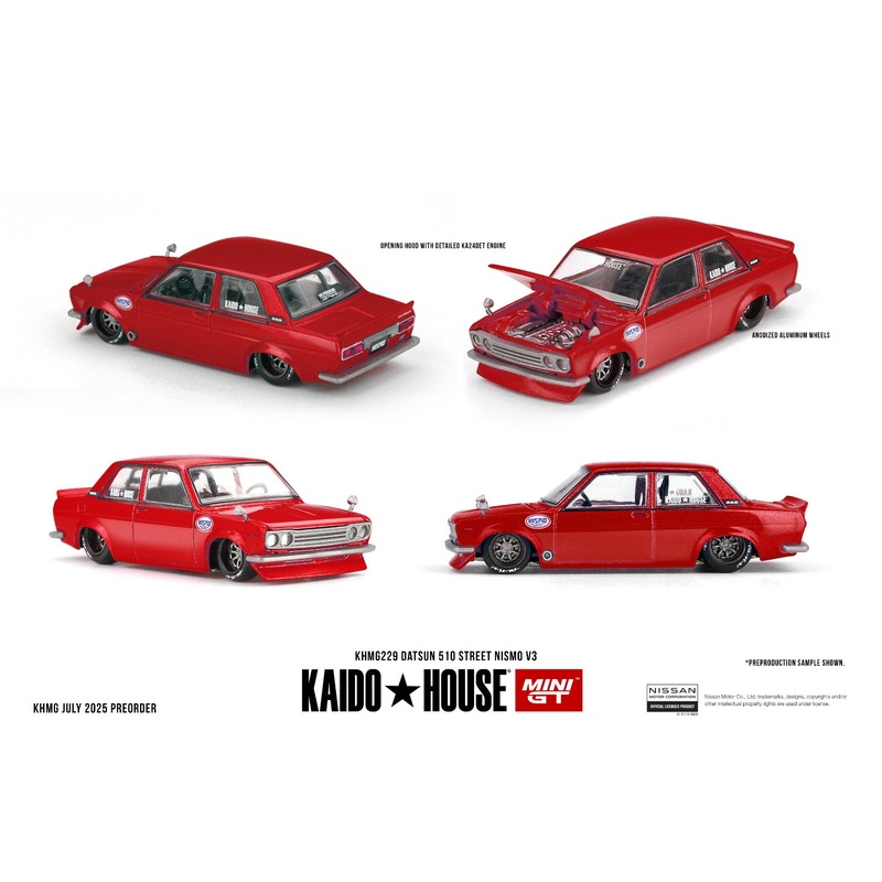 * PRE ORDER * [ Kaido House x MINI GT ] 1/64 Datsun 510 Street Nismo V3 KHMG229