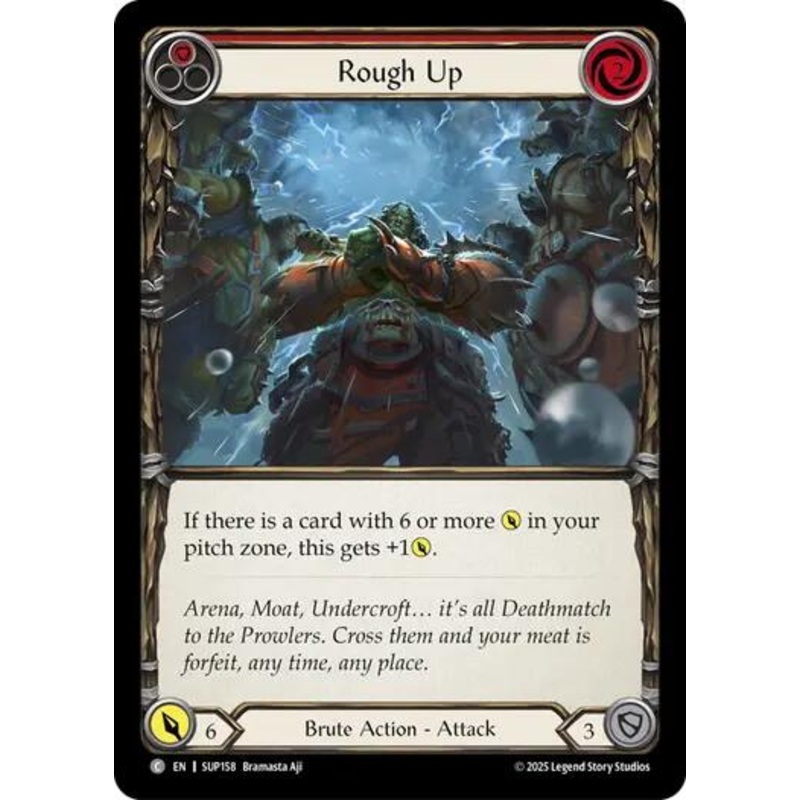 Rough Up (Red) [SUP158] (Super Slam)  Rainbow Foil