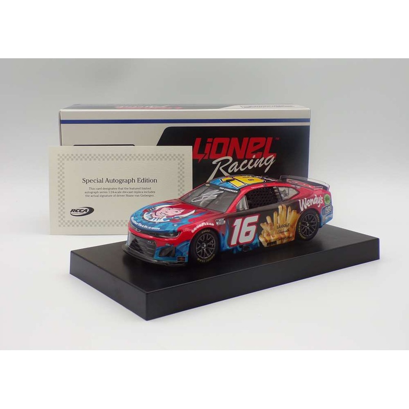 SHANE VAN GISBERGEN AUTOGRAPHED 2024 WENDY’S 1:24 ARC DIECAST