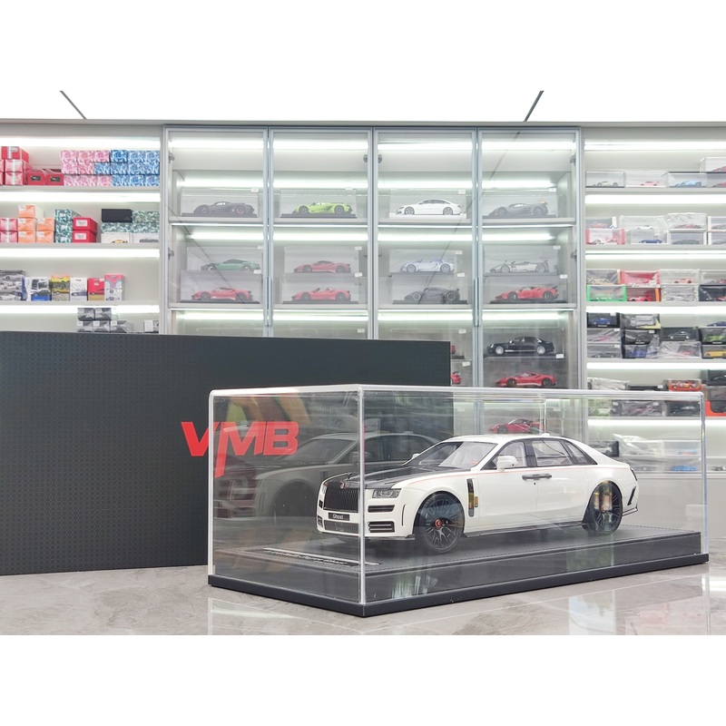 VMB 1/18 Rolls-Royce Ghost White Carbon Hood Simulated Car Model JS-VMB002