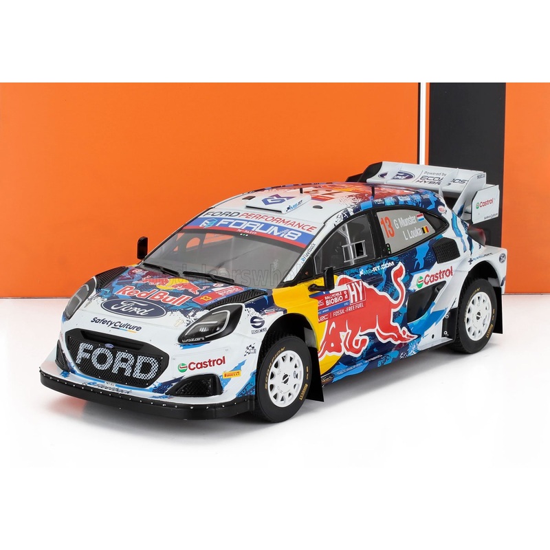FORD ENGLAND – PUMA RALLY1 TEAM M-SPORT WRT N 13 RALLY CHILE 2024 GREGOIRE MUNSTER – LOUIS LOUKA – WHITE BLUE YELLOW