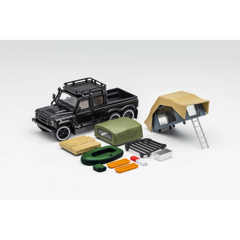 G.C.D 1/64 Land Rover Defender 110 6×6 Pick up with Accessories, kahn Modified