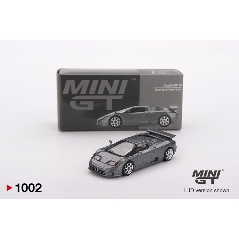 MINI GT #1002 1/64 Bugatti EB110 Super Sport Grigio Scuro (LHD)