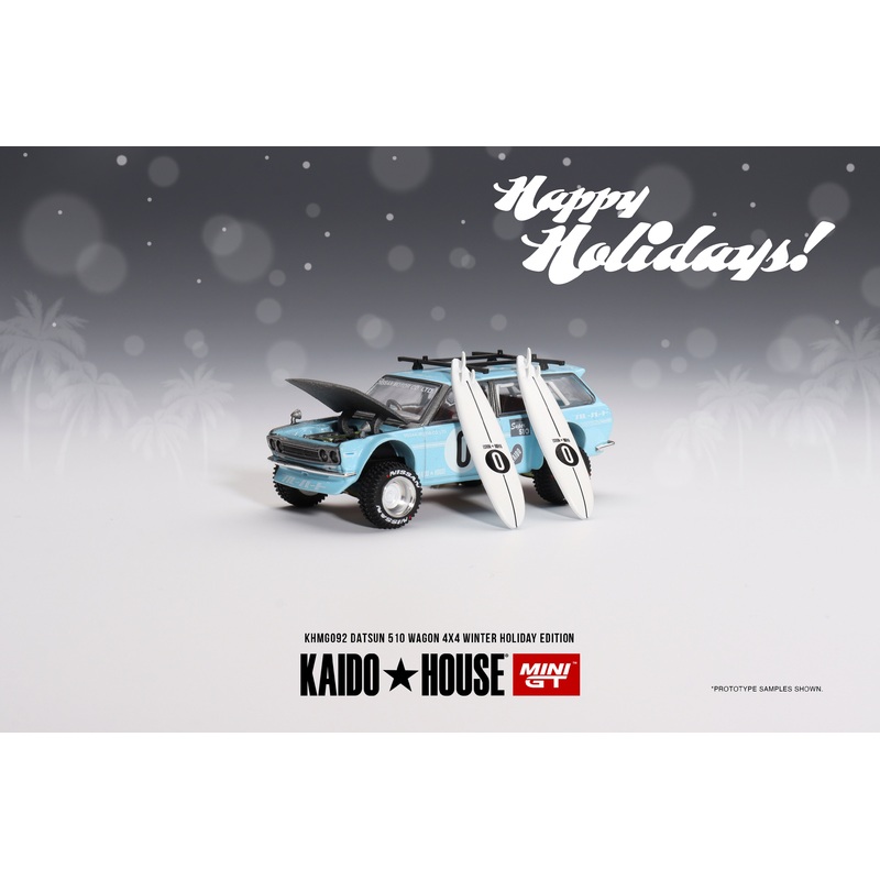 [ Kaido House x MINI GT ] Datsun KAIDO 510 Wagon Kaido GT Surf Safari RS Winter Spec KHMG092