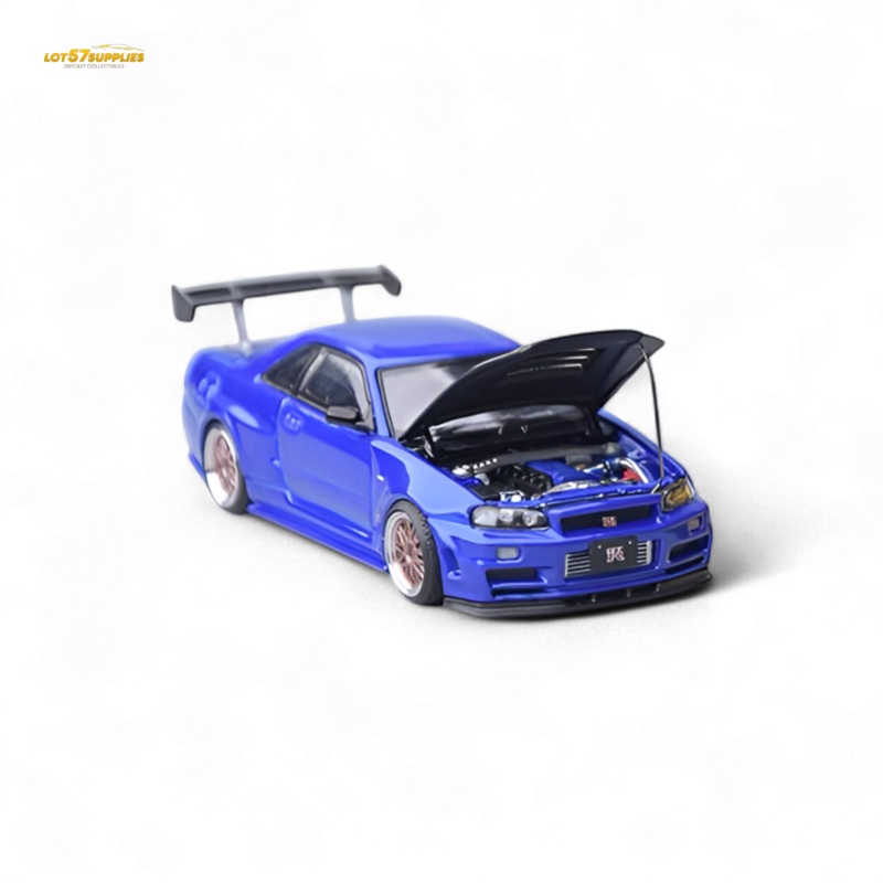 (Pre-Order) Focal Horizon Skyline GT-R R34 – Bayside Blue 1:64