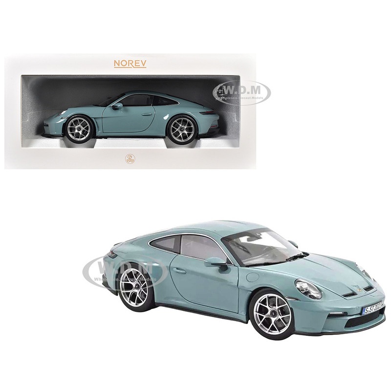 2023 Porsche 911 S/T Meissen Blue 1/18 Diecast Model Car by Norev