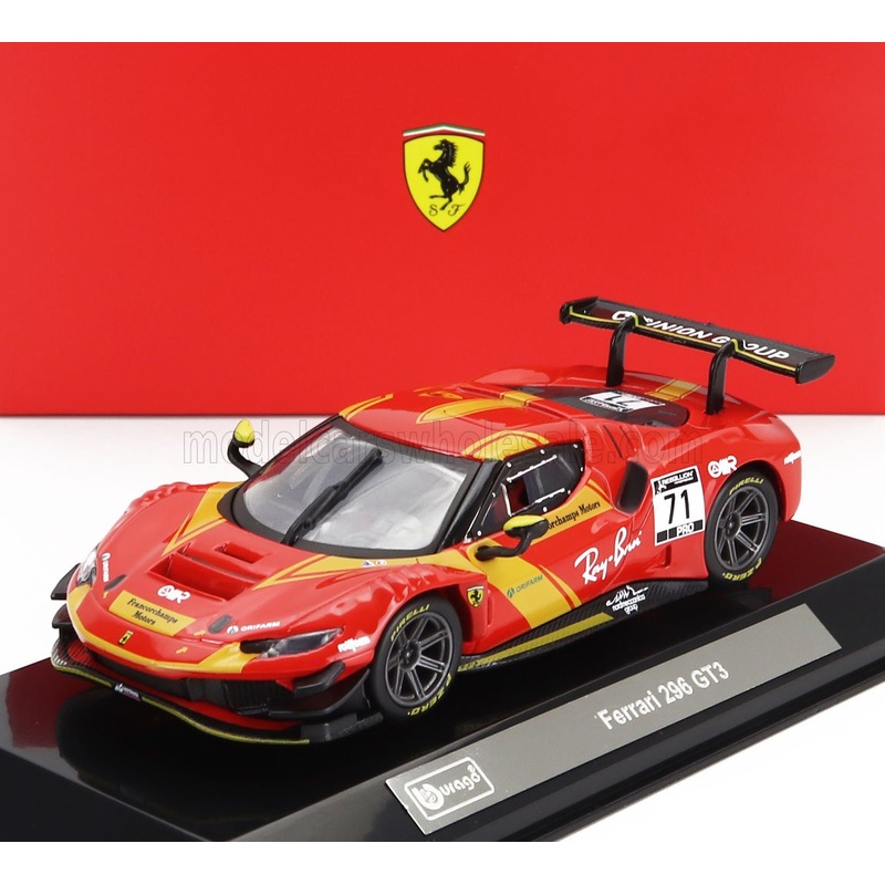 FERRARI | 296 GT3 3.0L TWIN TURBO V6 N 71 RACING 2022 – CON VETRINA – WITH SHOWCASE