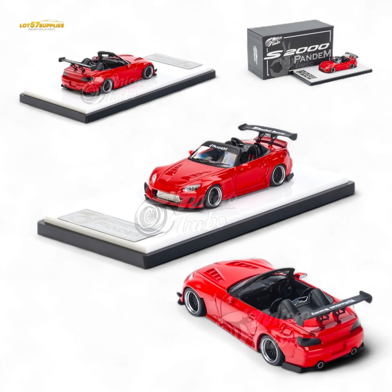 Microturbo Honda S2000 Roadster Pandem Rocket Bunny Aero Kit in Red 1:64