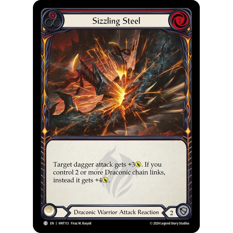 Sizzling Steel (Red) [HNT113] (The Hunted)  Rainbow Foil