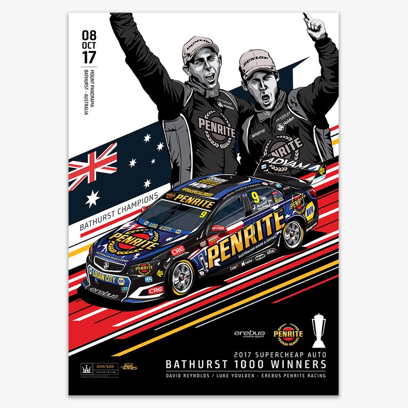 Erebus Penrite Racing 2017 Bathurst 1000 Winner – Variant Edition Print