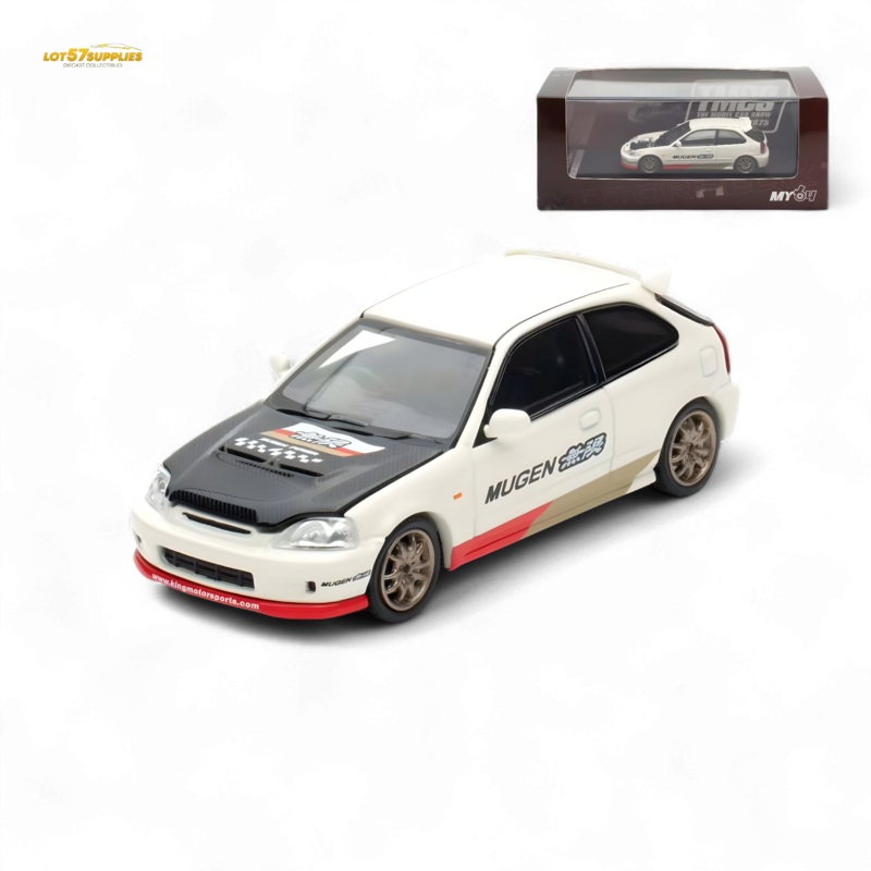 Motorhelix Honda Civic EK9 MUGEN Malaysia Limited Edition – White 1:64