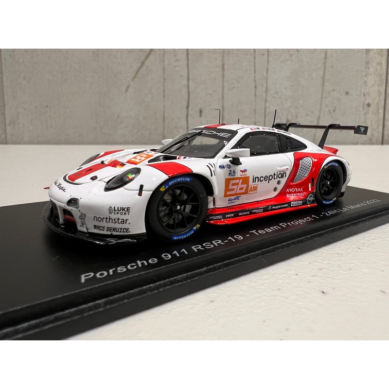 Porsche 911 RSR-19 No.56 Team Project 1 – 24H Le Mans 2022 – B. Iribe – O. Millroy – B. Barnicoat – 1:43 Scale Resin Model Car Spark