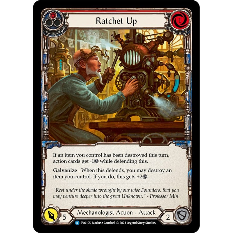 Ratchet Up (Red) [EVO105] (Bright Lights)  Rainbow Foil