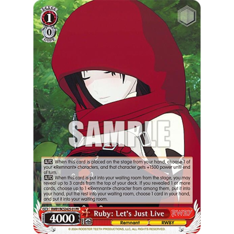 Ruby: Let’s Just Live [Bushiroad Event Cards]