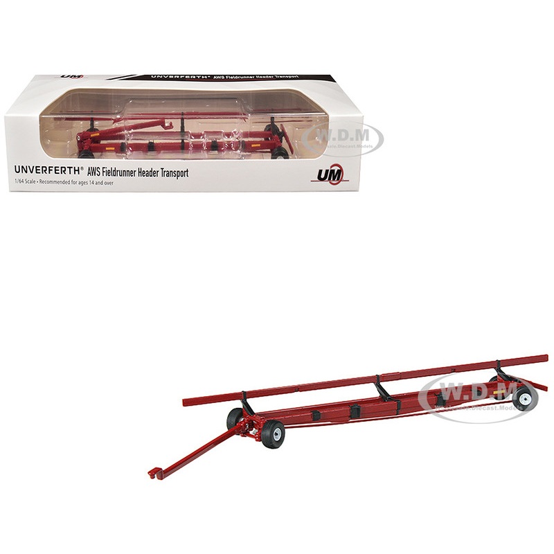 Unverferth AWS Fieldrunner Header Transport Red 1/64 Diecast Model by SpecCast