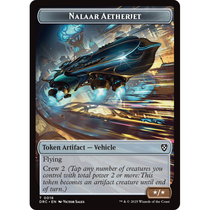 Construct // Nalaar Aetherjet Double-Sided Token [Aetherdrift Commander Tokens]