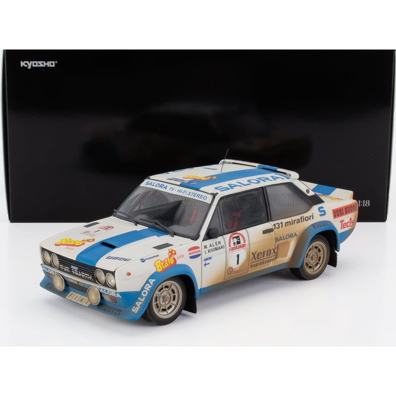 FIAT – 131 ABARTH (dirty and night version) N 1 WINNER RALLY 1000 LAKES 1980 MARKKU ALEN – ILKKA KIVIMAKI – WHITE LIGHT BLUE