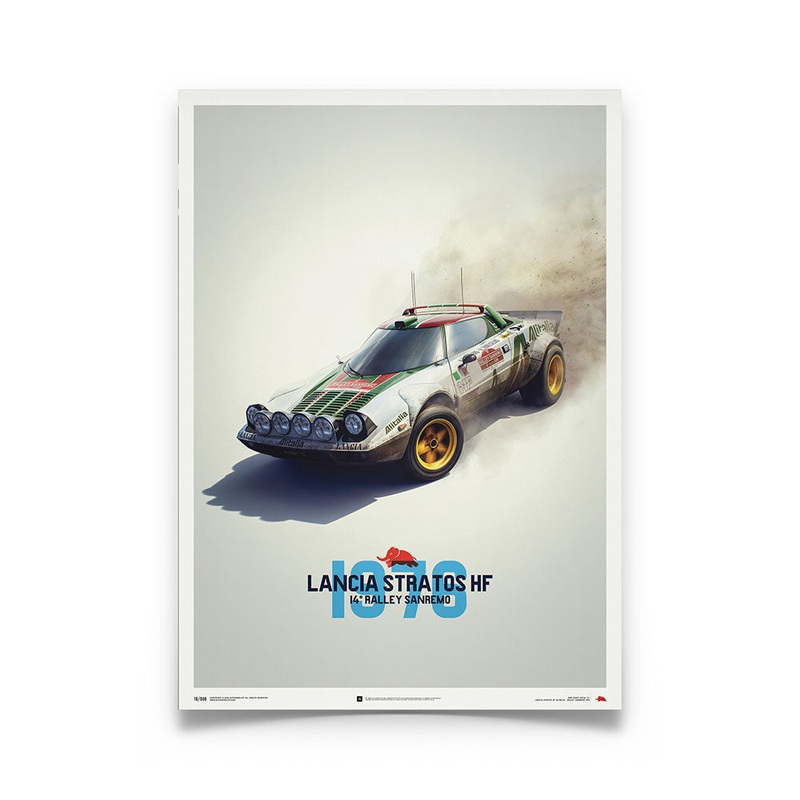 Lancia Stratos HF Alitalia – 1974 Sanremo White Print