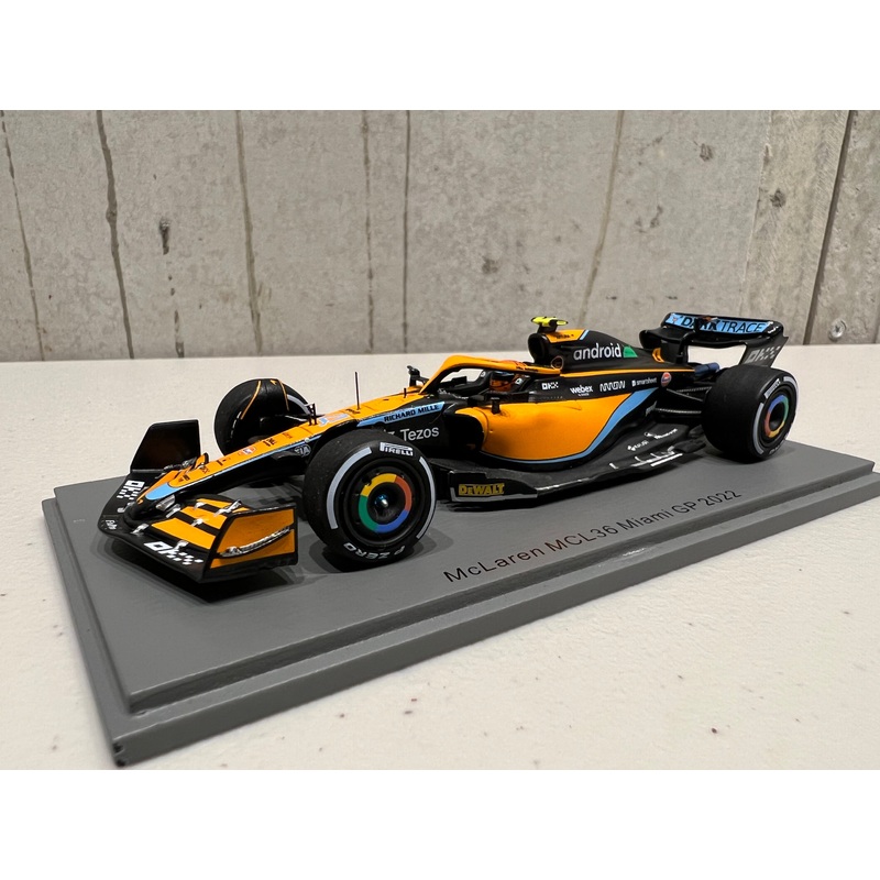 McLaren MCL36 No.4 McLaren F1 Team – Miami GP 2022 – Lando Norris – 1:43 Scale Resin Model Car – Spark