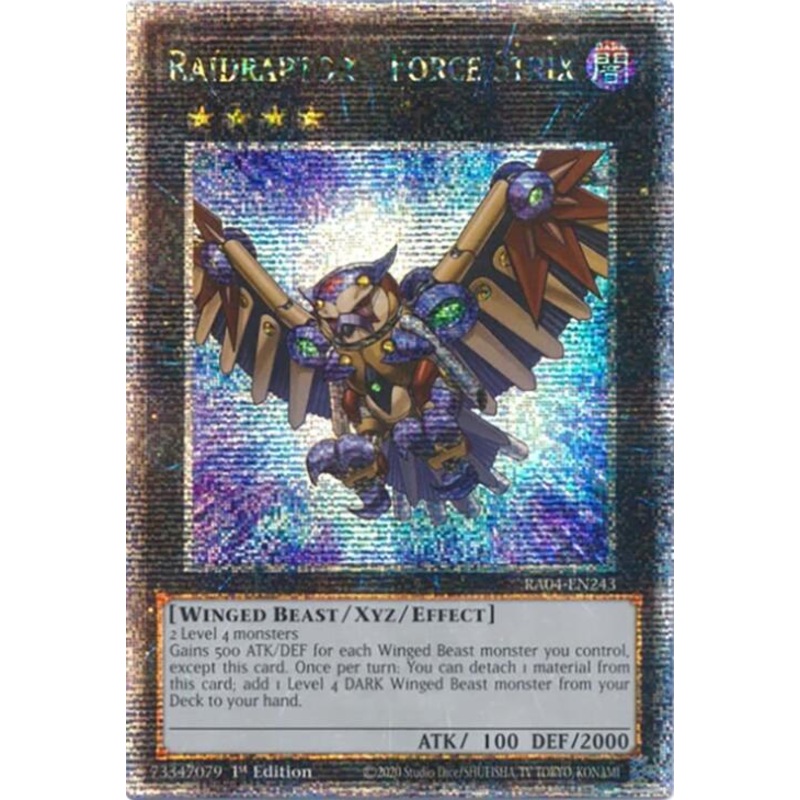 Raidraptor – Force Strix [RA04-EN243] Quarter Century Secret Rare