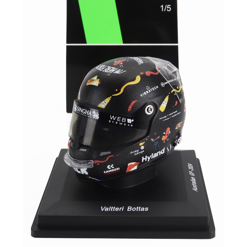BELL HELMET | CASCO HELMET F1 VALTTERI BOTTAS TEAM STAKE KICK SAUBER N 77 AUSTRALIAN GP 2024