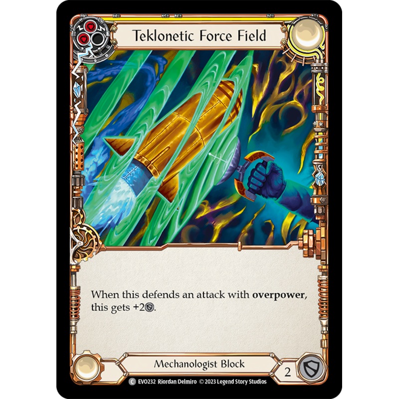 Teklonetic Force Field (Yellow) [EVO232] (Bright Lights)  Rainbow Foil