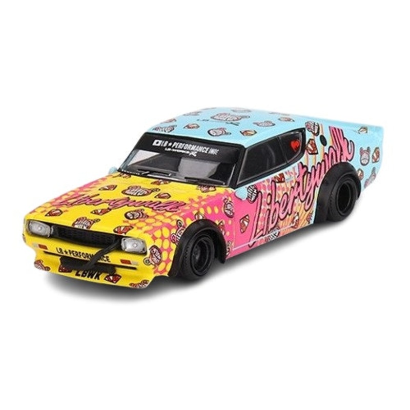 NISSAN SKYLINE (C110) KENMERI LIBERTY WALK LBWK – 1:64 SCALE DIECAST MODEL – MINI GT