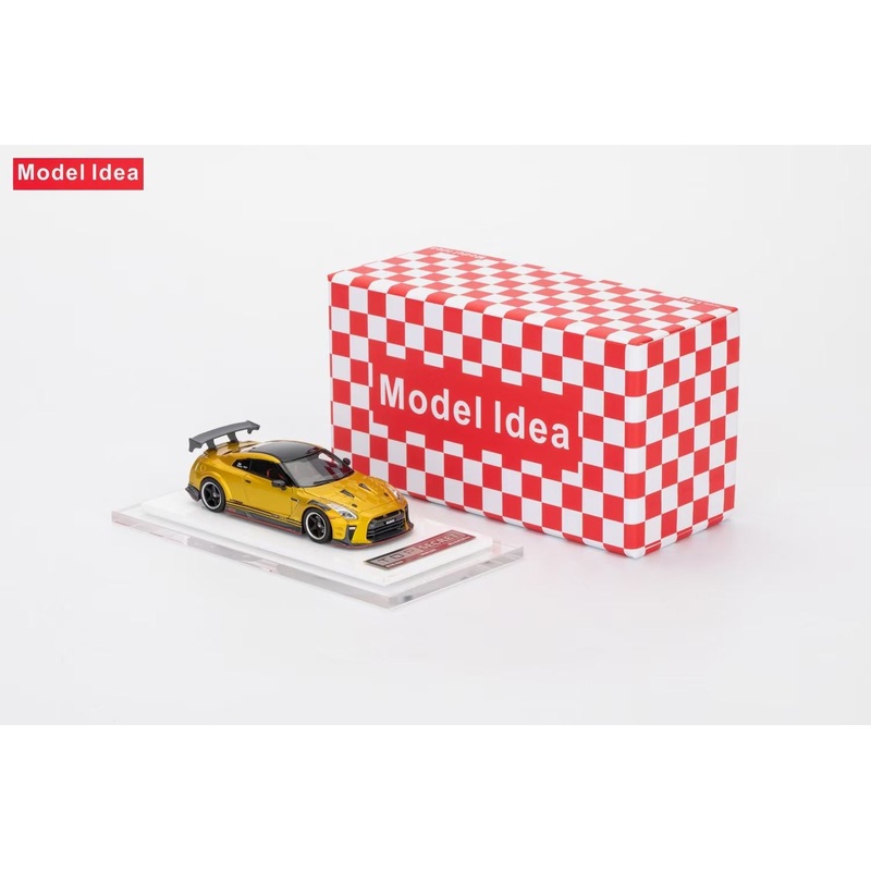 [Premium Resin Model] Model Idea 1:64 Nissan Skyline GT-R R35 Top Secret Gold Limited to 299 Pieces