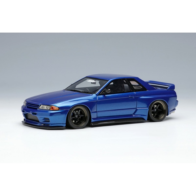 *PREORDER* Make Up Co., Ltd / Eidolon 1:43 Nissan Skyline GT-R (BNR32) Garage Active Skyline GT-R Widebody (RC-VI Wheel) in Bayside Blue