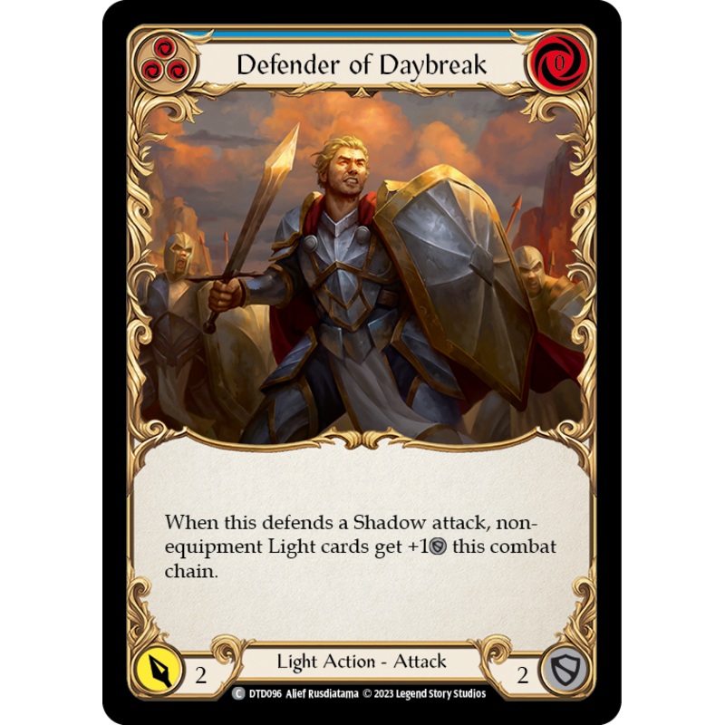 Defender of Daybreak (Blue) [DTD096] (Dusk Till Dawn)  Rainbow Foil