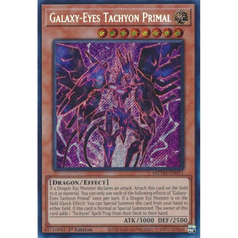 Galaxy-Eyes Tachyon Primal [MZTM-EN011] Secret Rare