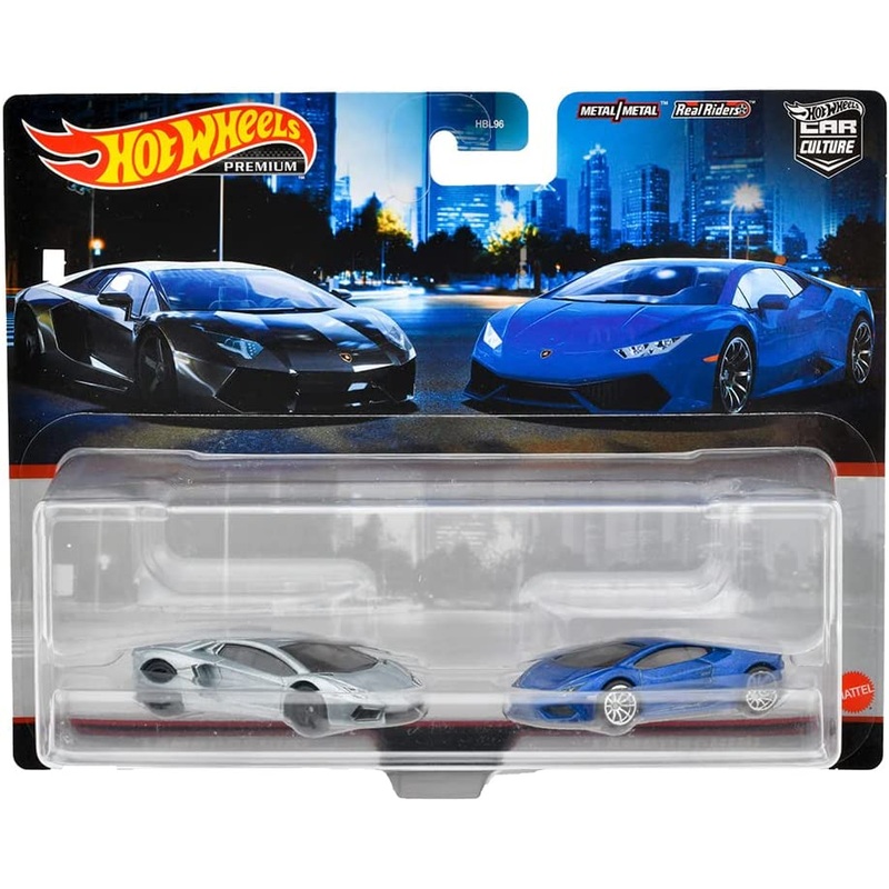 Hot Wheels HFF32 Premium 2 Pack, Lamborghini Aventador Coupe / Lamborghini Uracan LP 610-4