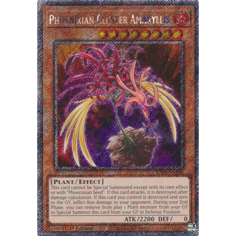 Phoenixian Cluster Amaryllis [RA04-EN136] Platinum Secret Rare