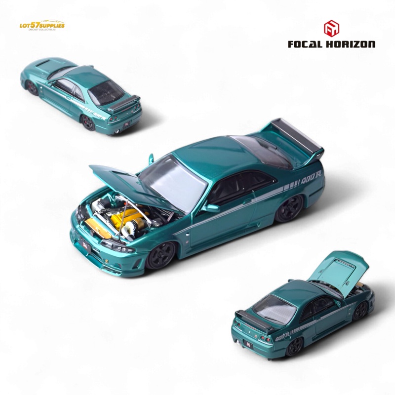 (Pre-Order) Focal Horizon Nissan Skyline GT-R R33 Nismo 400R Version – Champion Green 1:64