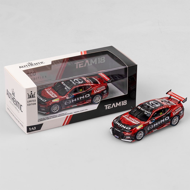 Scott Pye – Team 18 #20 Chevrolet Camaro ZL1 – 2023 Darwin Triple Crown Indigenous Round – 1:43 Scale Diecast Model – Authentic Collectables