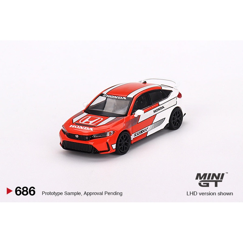 Mini GT 1:64 Honda Civic TYPE R 2023 Pace Car Red LHD (MGT00686-CH)