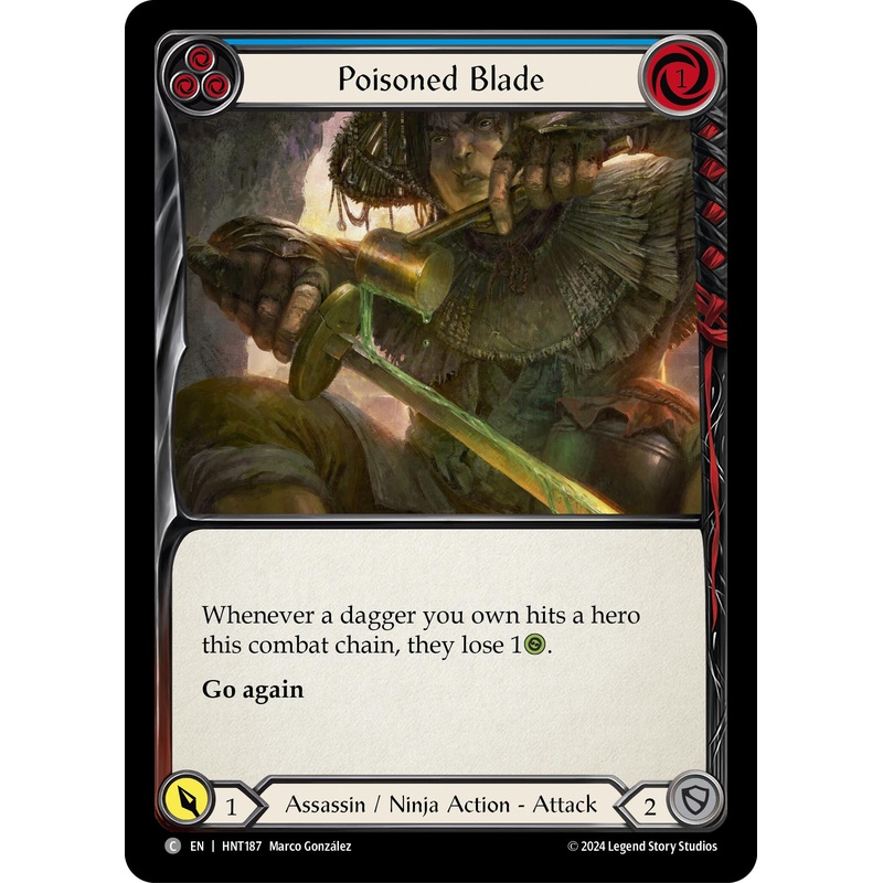 Poisoned Blade (Blue) [HNT187] (The Hunted)  Rainbow Foil