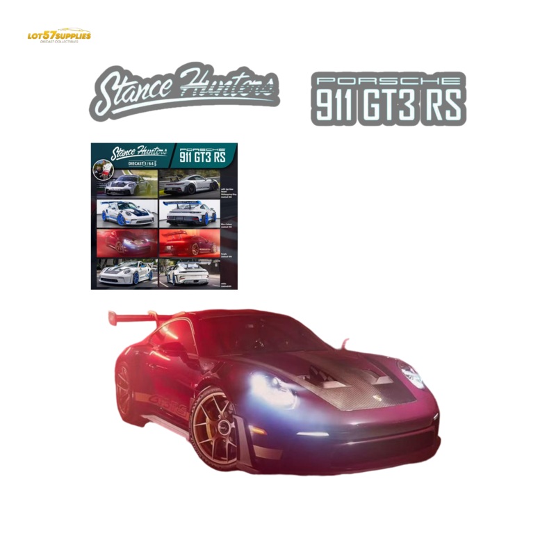 (Pre-Order) Stance Hunters Porsche 911 GT3 RS – Purple 1:64