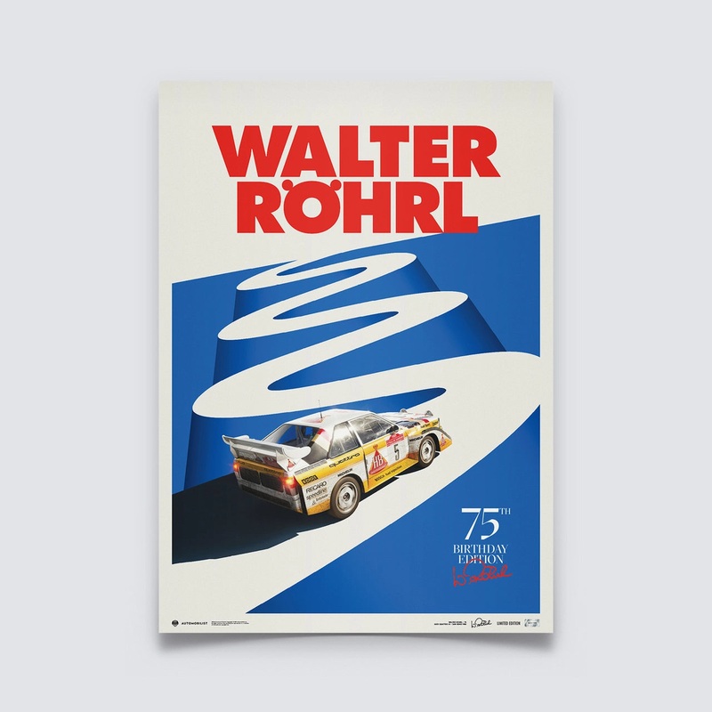 Walter Rohrl – 75th Birthday – San Remo 1985 – Limited Edition Print