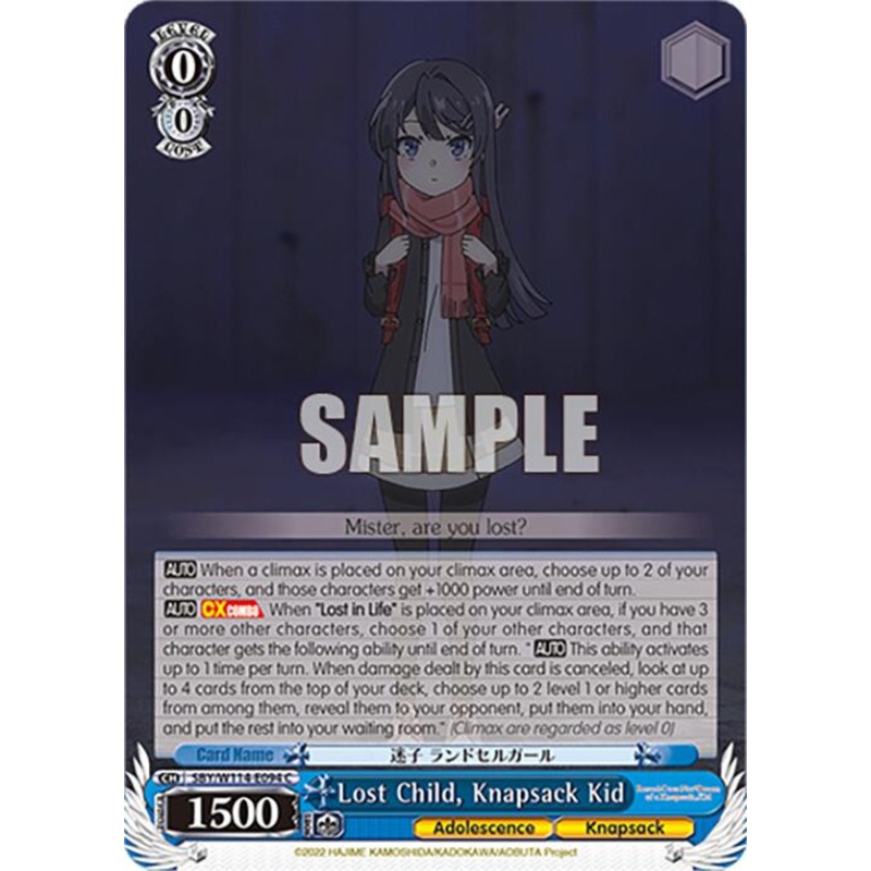 Lost Child, Knapsack Kid (SBY/W114-E094 C) [Rascal Does Not Dream Series]