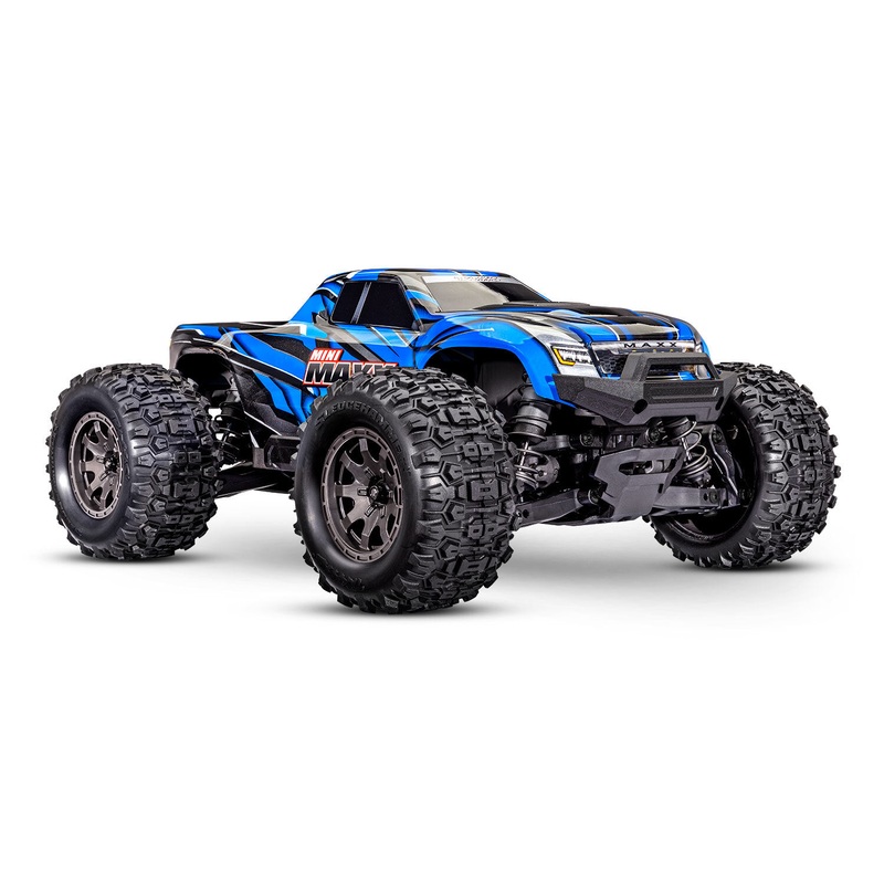 Traxxas Mini Maxx 2S Brushless Electric RC Monster Truck (Blue) – 1:10 Scale
