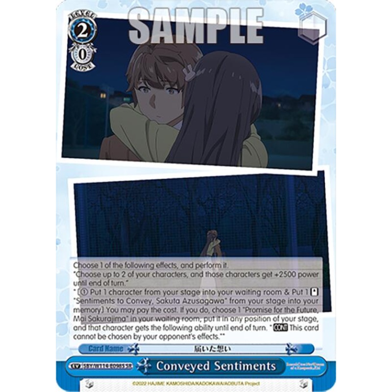 Conveyed Sentiments (SBY/W114-E098S SR) [Rascal Does Not Dream Series]