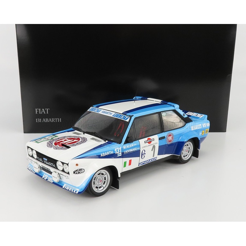 FIAT – 131 ABARTH TEAM FIAT WORKS N 1 RALLY COSTA SMERALDA 1981 M.ALEN – I.KIVIMAKI – 2 TONE BLUE WHITE